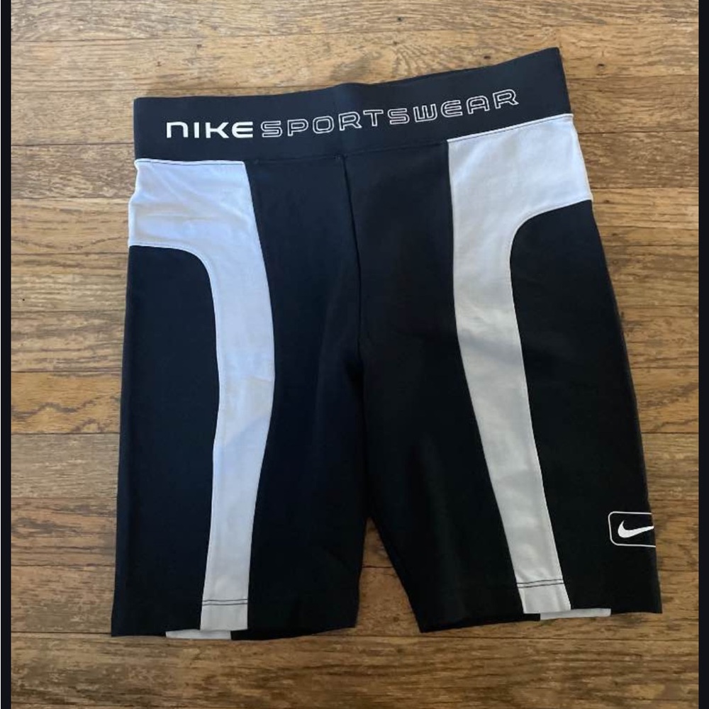 Nike Black and White Athletic Compression Shorts